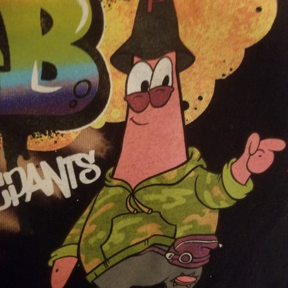Nickelodeon Sponge Bob Square Pants & Patrick T Shirt. Rappin Size Medium - Picture 5 of 6